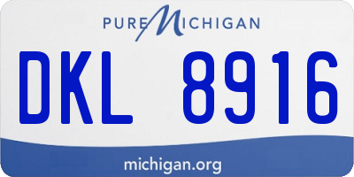 MI license plate DKL8916