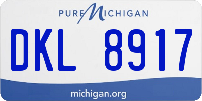 MI license plate DKL8917