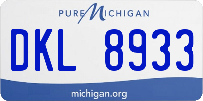 MI license plate DKL8933