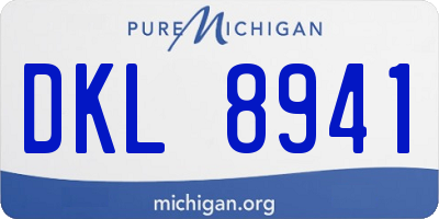 MI license plate DKL8941