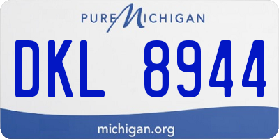 MI license plate DKL8944