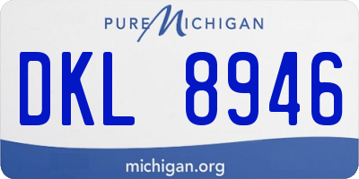 MI license plate DKL8946