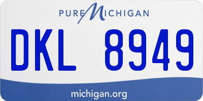 MI license plate DKL8949