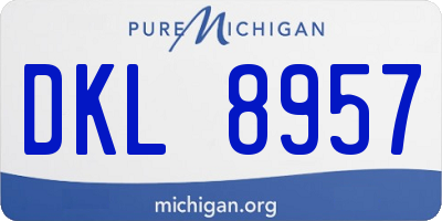 MI license plate DKL8957