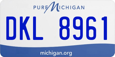 MI license plate DKL8961