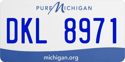 MI license plate DKL8971