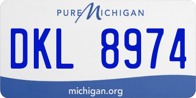 MI license plate DKL8974