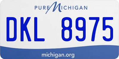 MI license plate DKL8975