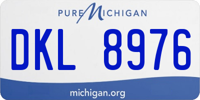MI license plate DKL8976