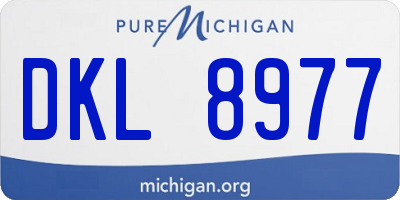 MI license plate DKL8977
