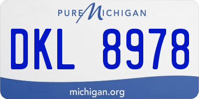 MI license plate DKL8978