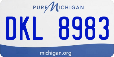 MI license plate DKL8983