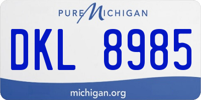 MI license plate DKL8985