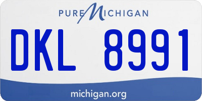 MI license plate DKL8991