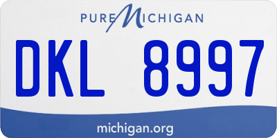 MI license plate DKL8997