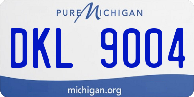 MI license plate DKL9004