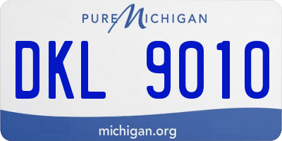 MI license plate DKL9010