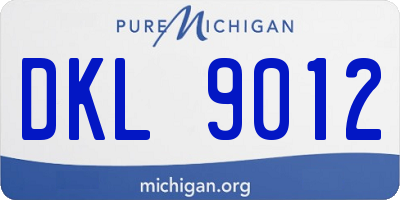 MI license plate DKL9012