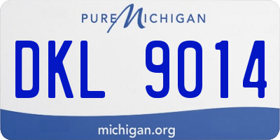 MI license plate DKL9014