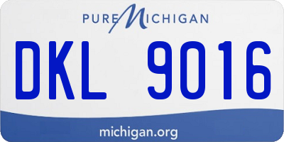 MI license plate DKL9016