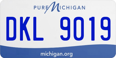 MI license plate DKL9019
