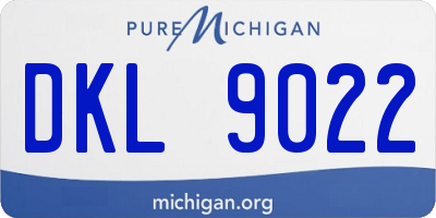 MI license plate DKL9022