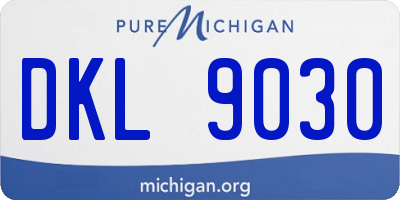 MI license plate DKL9030