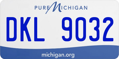 MI license plate DKL9032