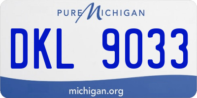 MI license plate DKL9033