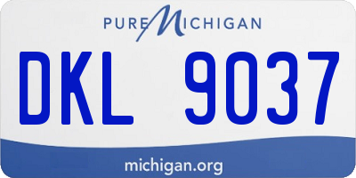 MI license plate DKL9037