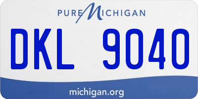MI license plate DKL9040