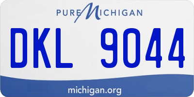 MI license plate DKL9044