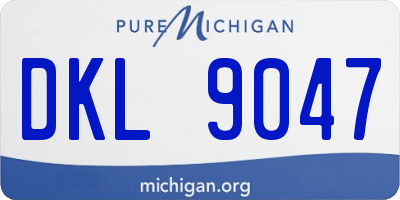 MI license plate DKL9047