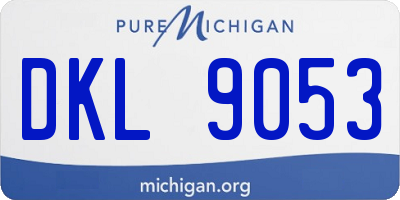 MI license plate DKL9053