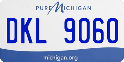 MI license plate DKL9060
