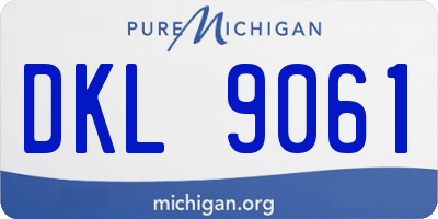 MI license plate DKL9061