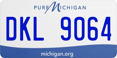 MI license plate DKL9064