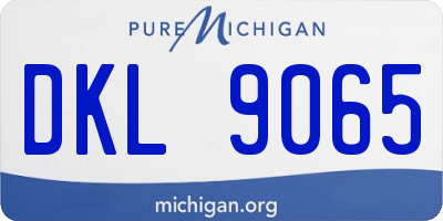 MI license plate DKL9065