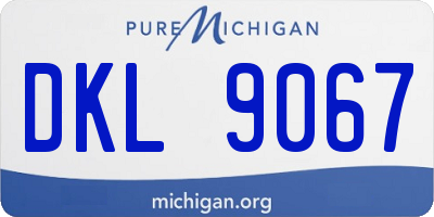 MI license plate DKL9067