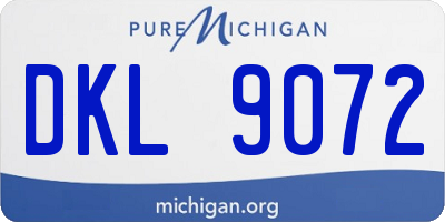 MI license plate DKL9072