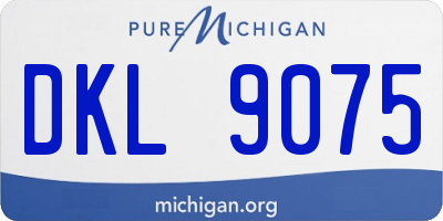 MI license plate DKL9075