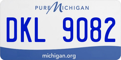 MI license plate DKL9082