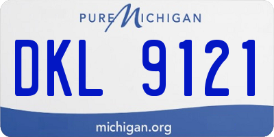 MI license plate DKL9121