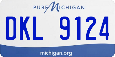 MI license plate DKL9124