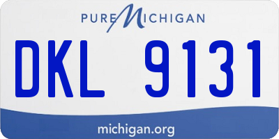 MI license plate DKL9131