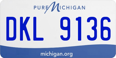 MI license plate DKL9136