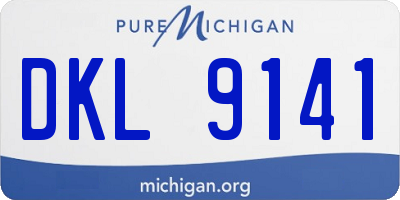 MI license plate DKL9141