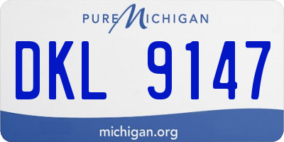 MI license plate DKL9147