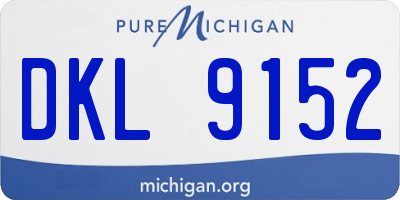 MI license plate DKL9152