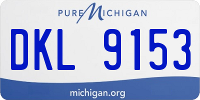 MI license plate DKL9153